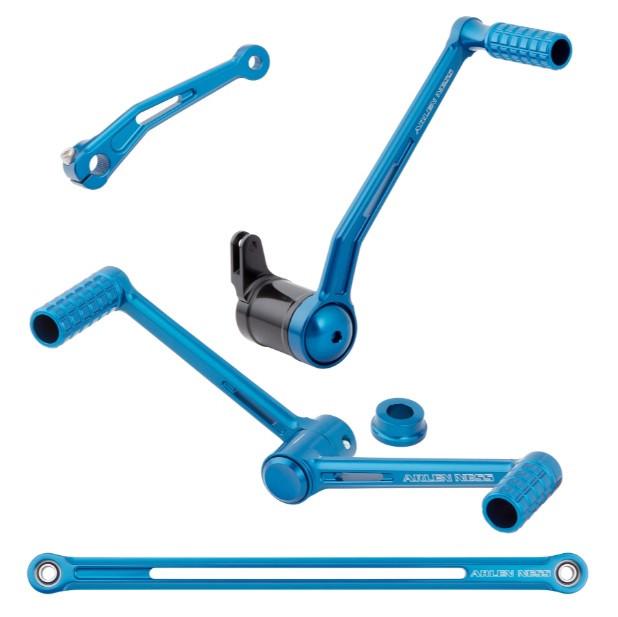 Arlen Ness SpeedLiner Foot Control Kit for '08-Up Harley Davidson FLT Touring HD models & '00-07 FLT models (00-07 FLT models require brake arm adapter) - Blue