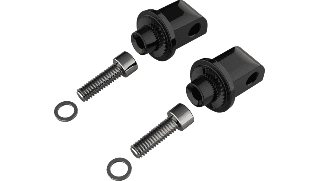 Ciro Passenger Peg Adaptors for Indian Chief, Chieftain, Roadmaster, Springfield and Challenger - Black