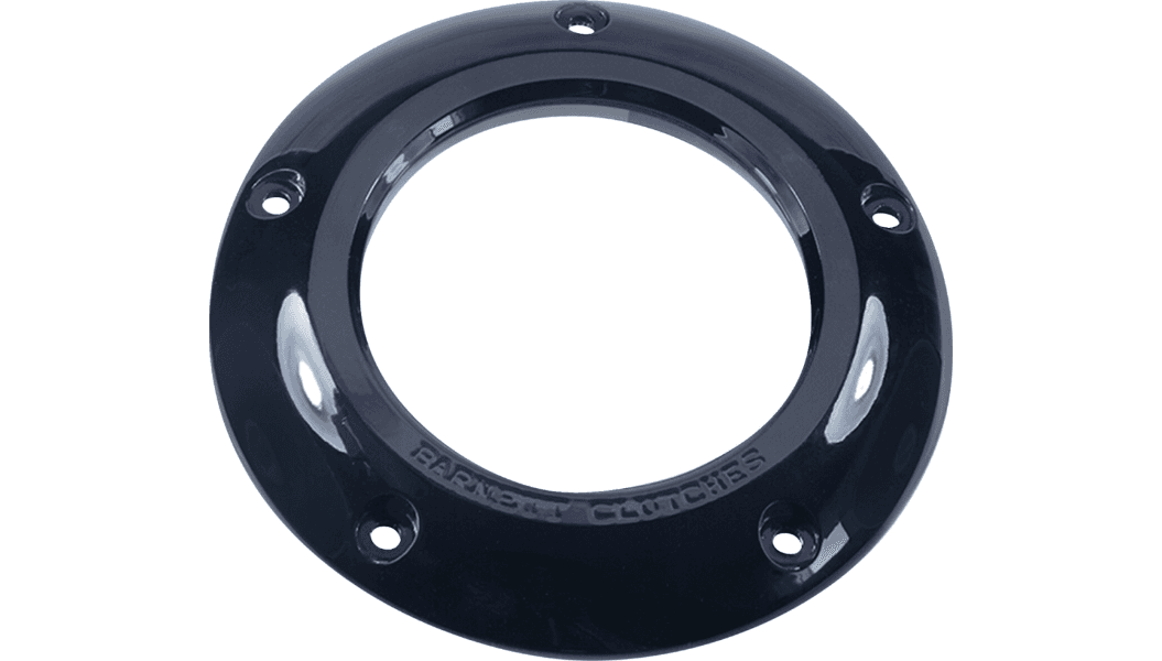 Barnett Scorpion Series Clear Derby Cover for '19-23 Harley Davidson Softail Models - Black