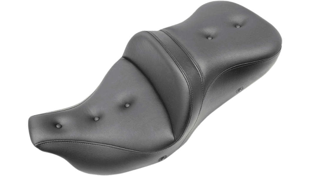 Saddlemen HEATED Roadsofa Pillow Top Seat (without Backrest) for '09-23 Harley Davidson Tri Glide FLHTCUTG - Black 