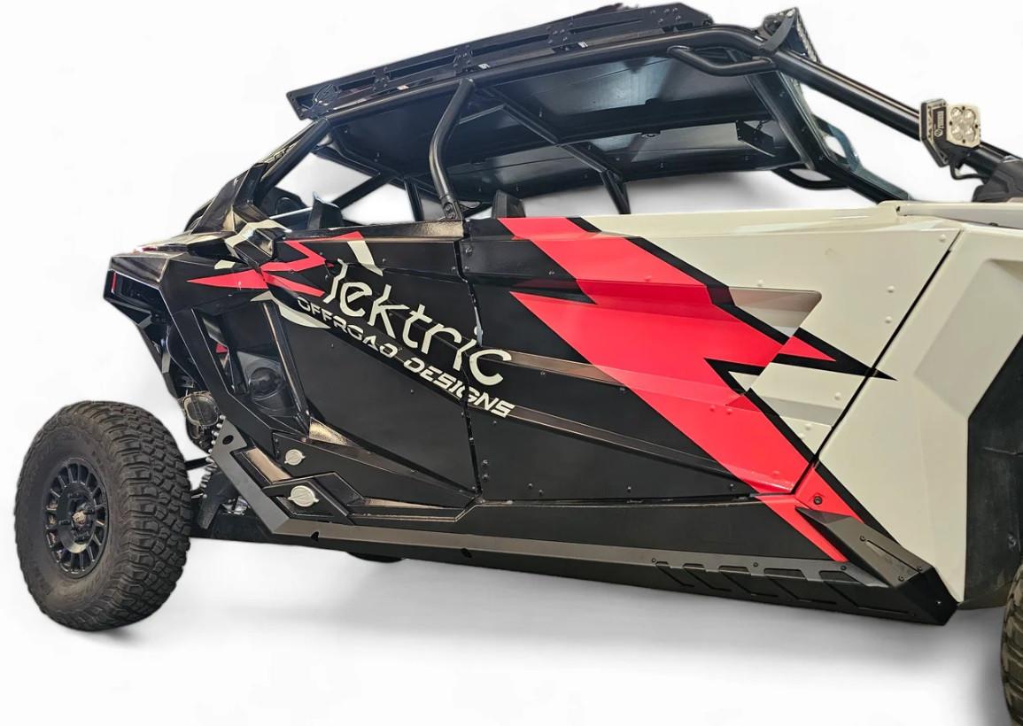 Elektric Offroad Designs Volt Series Rock Guards for '20-24 Polaris RZR Pro XP/ Pro R/ Turbo R (4 Seat)