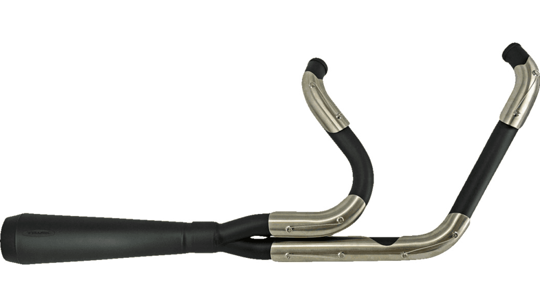 Trask Assault 2 into 1 Stainless Exhaust for '06-17 Harley Davidson Dyna - Black