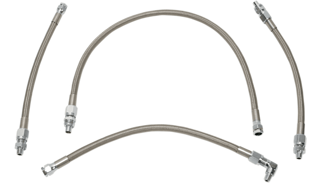 Drag Specialties Stainless Steel Braided Oil Line Kit for '92-99 Harley Davidson Softail Models