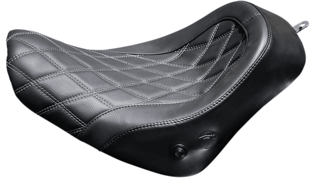 Danny Gray Weekday AIR Solo Seat for '18-Up Harley Davidson Heritage and Deluxe Softail Models - Diamond Stitch