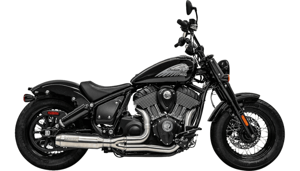Bassani 2-into-1 Exhaust System for '22-Up Indian Chief Models - Stainless Steel