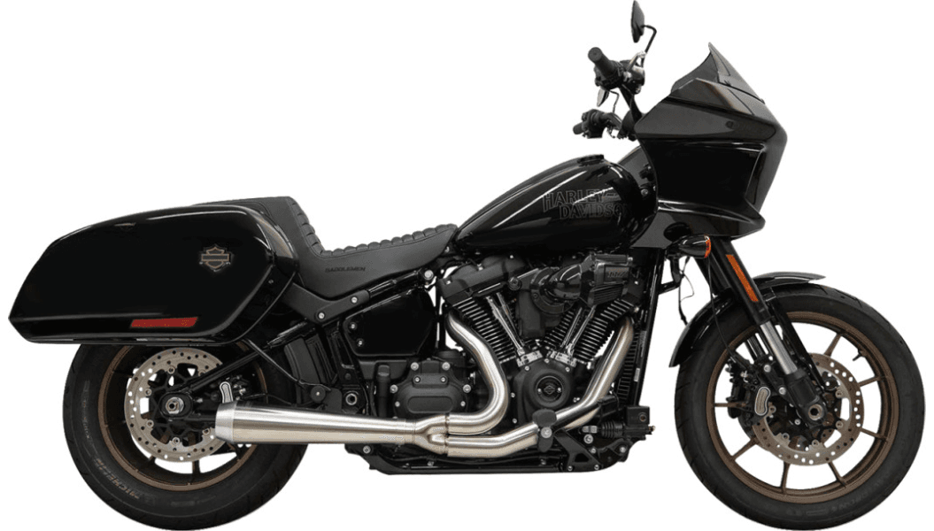 Bassani 2-into-1 Road Rage Exhaust System for '22-24 Harley Davidson Softail Low Rider ST FXLRST and '18-21 Sport Glide FLSB - Stainless