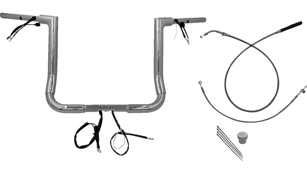 Fat Baggers Flat Top 1.5" EZ Install Wired Handlebar Kit for '24-Up Harley Davidson Street Glide and '23-24 FLHXSE Models (Select Height and Finish)
