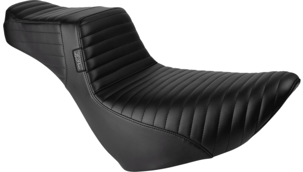 LePera Tailwhip Daddy Long Legs Seat for '18-Up Harley Davidson Low Rider Models and Sport Glide - Pleated - Black