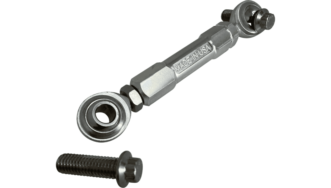 Alloy Art Competition Adjustable Front Stabilizer Link for Harley Davidson Touring (Select Raw, Black, Gold)