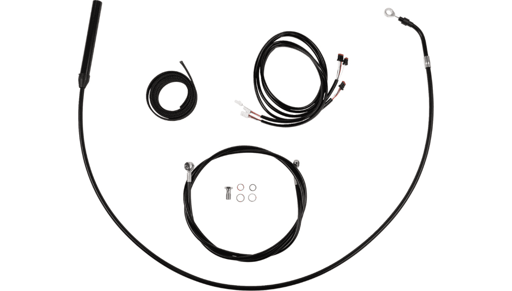 LA Choppers Complete Plug-and-Play Cable Kit for '21-22 Harley Davidson Street Glide and Electra Glide Models - Black (Select Length)