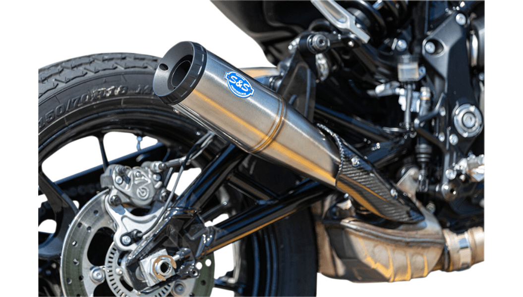 S&S Cycle Stainless Steel Grand National Muffler for Indian FTR 1200