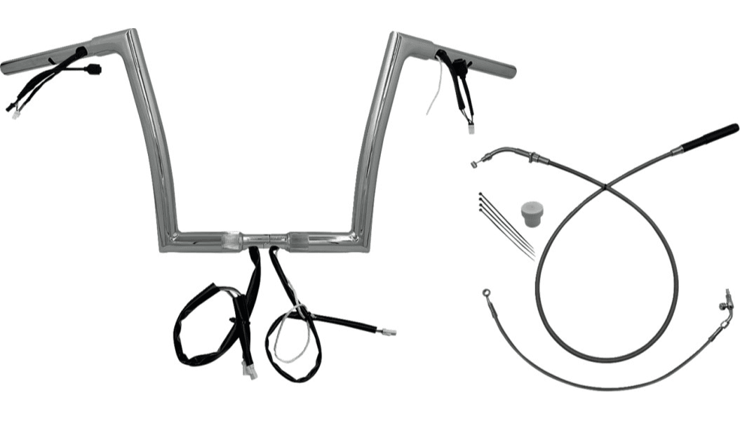 Fat Baggers 1-1/4" EZ Install Flat Top Handlebar Kit for 2024 Harley Davidson Road Glide Models and '23-24 CVO FLTRSE - 12" Chrome or Black