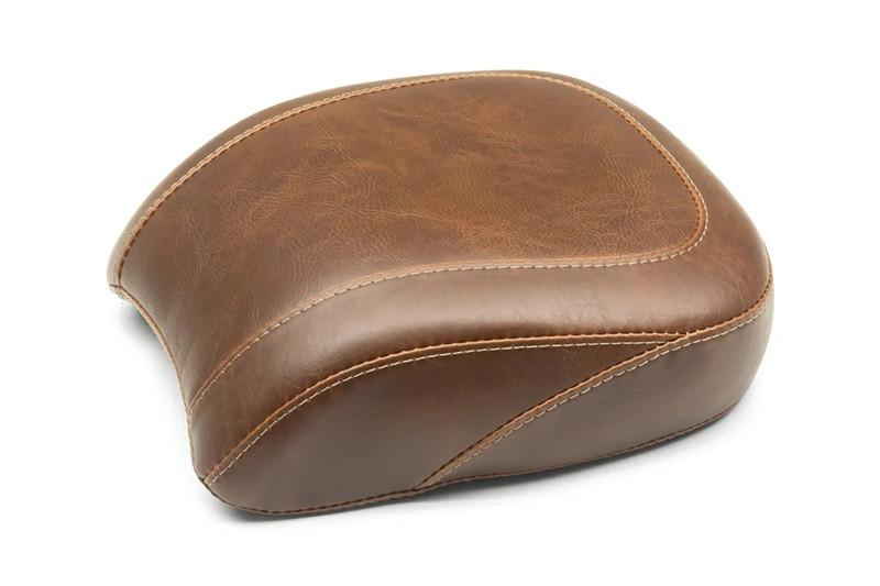 Mustang Wide Tripper Passenger Seat for '18-Up Harley Davidson Low Rider/S & Sport Glide - Distressed Brown 
