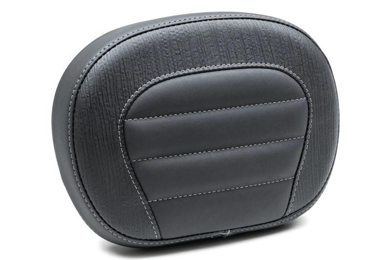 Mustang Sissy Bar Pad for '20-Up Indian Challenger and Pursuit Models - Tuck n Roll/Gun Metal Gray Stitching