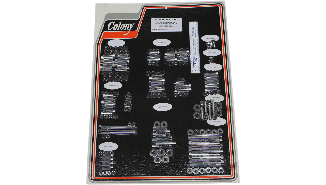 Colony Engine Bolt Kit for '17-23 Harley Davidson Touring Models - Chrome