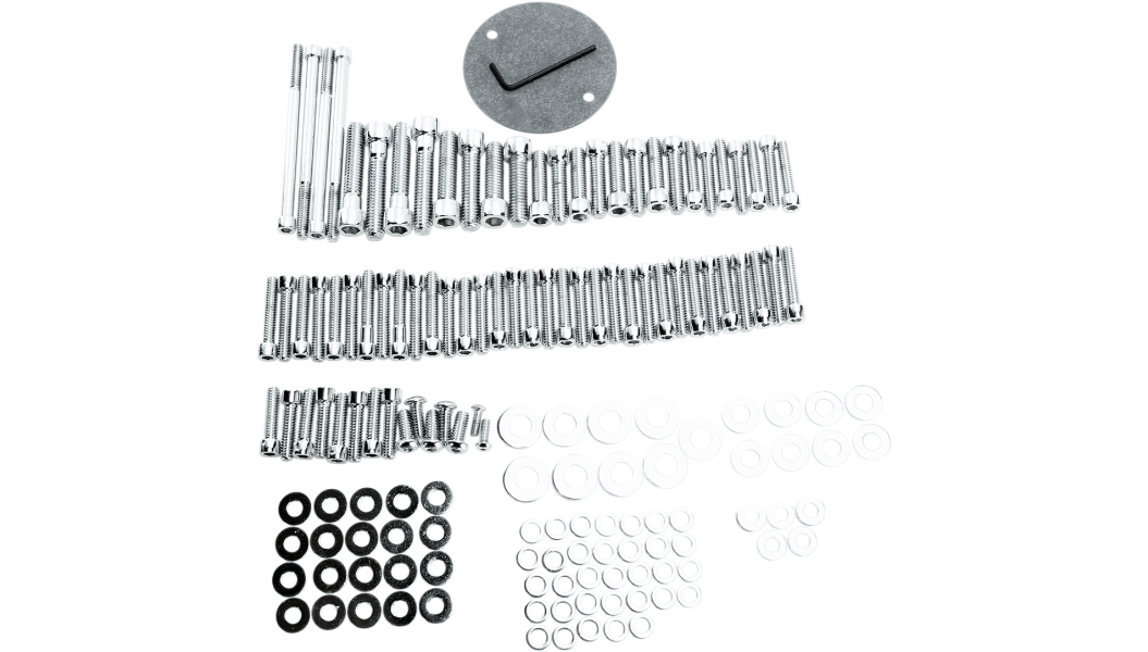 Garner Wescott Socket Head Motor Bolt Set for '17-24 Harley Davidson Touring Models - Chrome (except '23-24 FLHXSE/FLTRXSE, '24 FLHX/​FLTRX/​FLTRXSE)