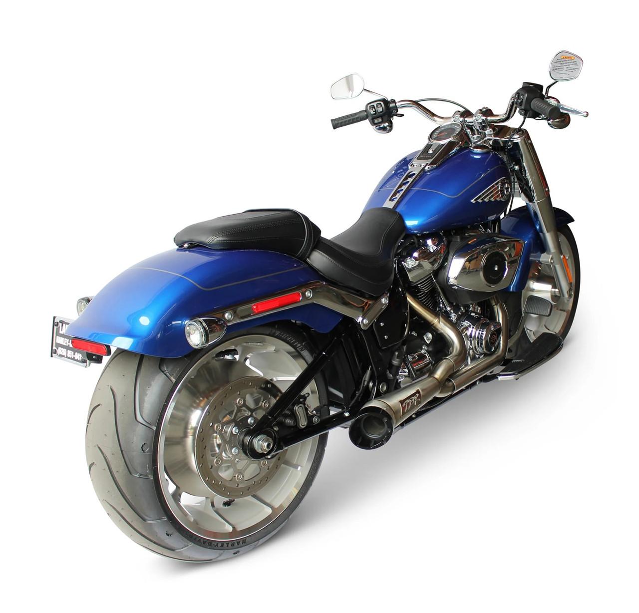 Two Brothers Shorty Turnout 2:1 Exhaust Systems for '25-Up Harley Davidson Softail Fatboy and Breakout Models (Select Finish)