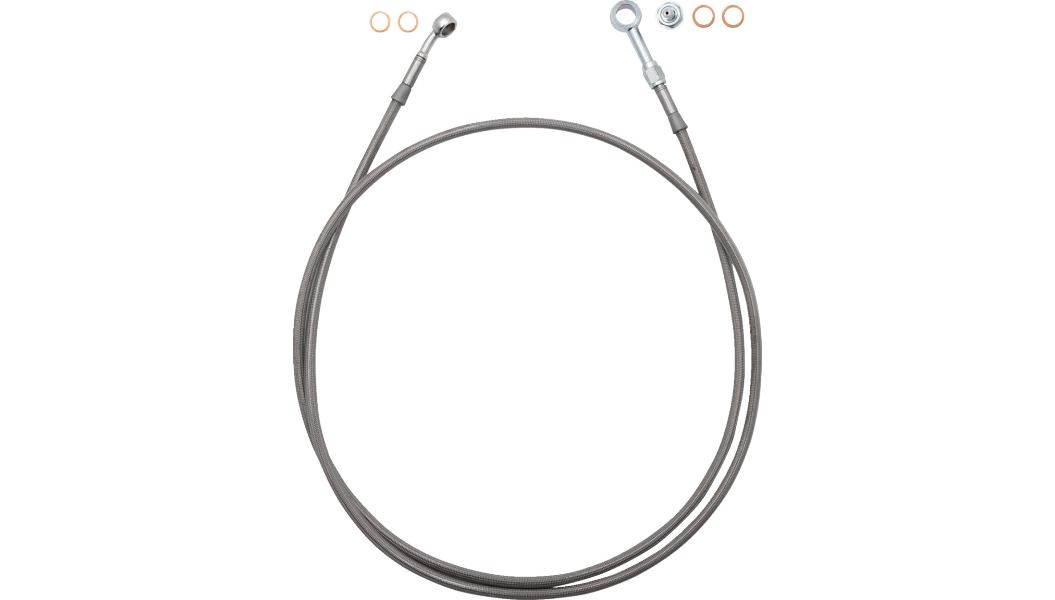 Fat Baggers EZ Braided Brake Line Kit for '24-Up Harley Davidson Road Glide and '23-Up CVO FLTRSE Models with ABS (Select Length and Finish)