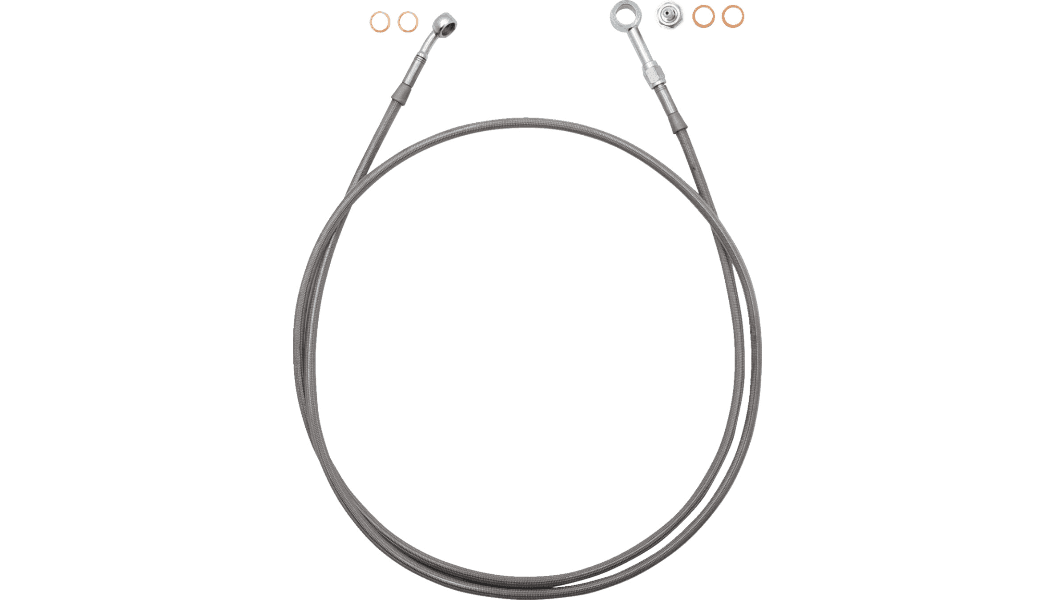 Fat Baggers EZ Braided Brake Line Kit for '24-Up Harley Davidson Road Glide and '23-Up CVO FLTRSE Models with ABS (Select Length and Finish)