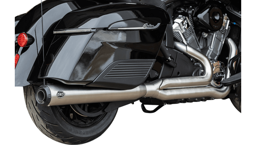 S&S Cycle 2-into-1 Qualifier Exhaust System for '20-25 Indian Challenger, '22-25 Pursuit and '25 Chieftain/​Roadmaster w/ PowerPlus Engines (Select Finish) Race Only