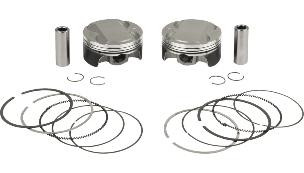 Wossner Anodized Crown Piston Kits for '17-Up Harley Davidson M8 Models (Select Bore and Stroke)