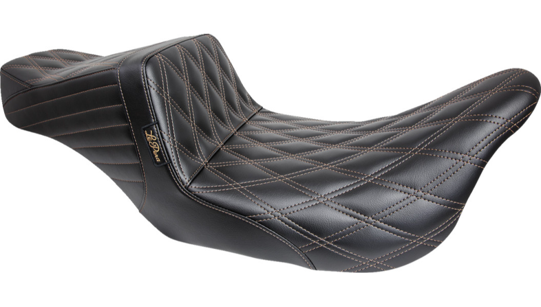 LePera Tailwhip Seat for '24-Up Harley Davidson Road Glide and Street Glide and '23-24 CVO FLHXSE, CVO FLTRSE Touring Models - Chestnut Double Diamond Stitch
