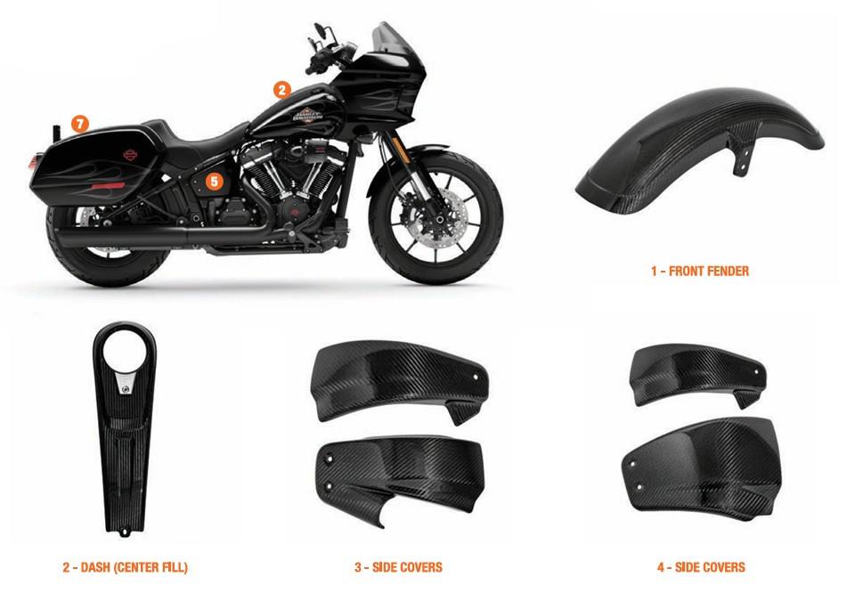Saddlemen Performance Carbon Fiber Package for '18-Up Harley Davidson Softail Models (Check Fitment)