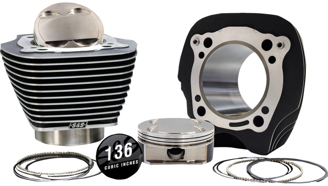 S&S Cycle 132" High Compression/136" Big Bore Kit - 4.320" Bore for Harley Davidson M8 Engines (Select Finish)