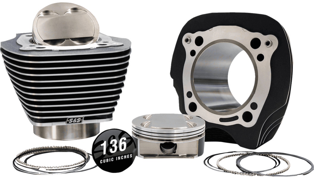 S&S Cycle 132" High Compression/136" Big Bore Kit - 4.320" Bore for Harley Davidson M8 Engines (Select Finish)