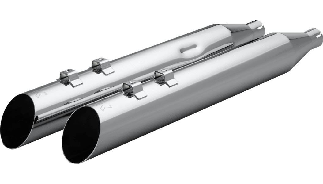 Khrome Werks 4.0 HP-Plus Slip On Mufflers for '96-16 Harley Davidson Touring and '09-25 Trike (Select Finish) Slash Cut 