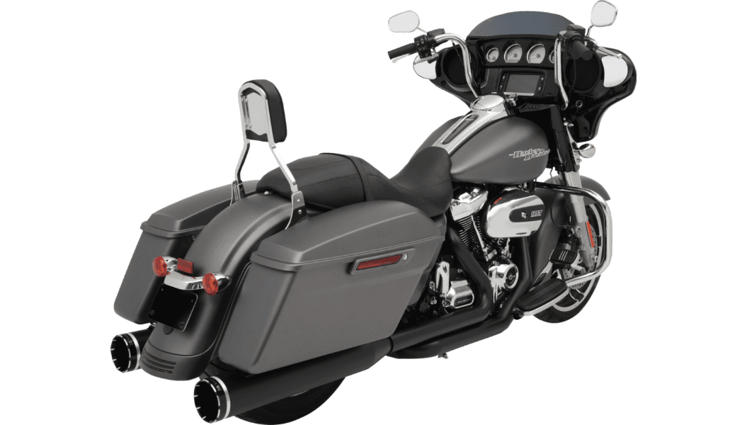 Khrome Werks 2 into 2 Dominator SR Exhaust System for '17-Up Harley Davidson Touring Models - Black (Tips Sold Separately) 49-State Federal Emissions Compliant