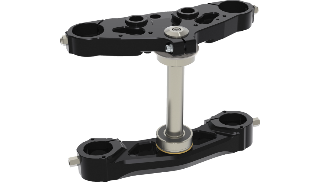 Hawg Halters X-21 Bolt-On Triple Tree Kit for '23-25 Harley Davidson FLHX Street Glide and FLTRX Road Glide - 42 mm - Black Anodized