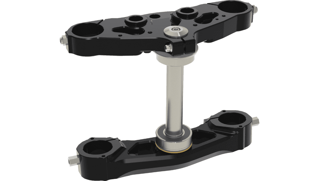 Hawg Halters X-21 Bolt-On Triple Tree Kit for '23-25 Harley Davidson FLHX Street Glide and FLTRX Road Glide - 42 mm - Black Anodized