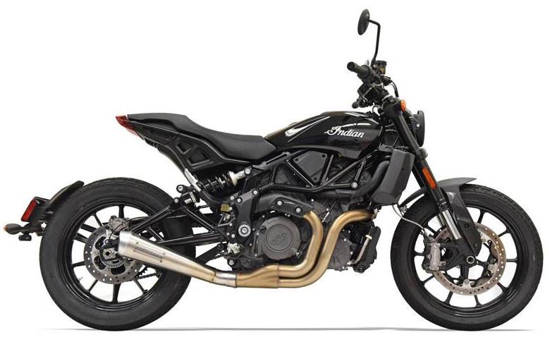 CLEARANCE Bassani 4 inch Stainless 2-into-1 Low Short Megaphone for '19-20 Indian FTR 1200
