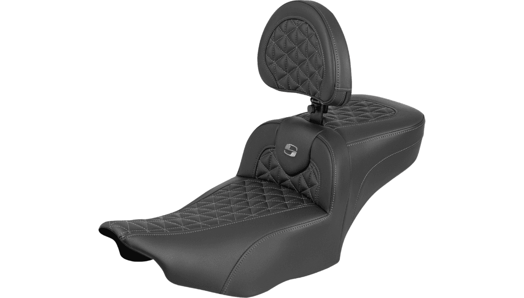 Saddlemen Extended Reach RoadSofa Tri-Gripper Seat with Driver Backrest '24-25 Road Glide, Street Glide and '23-25 CVO Road Glide, Street Glide (Select Stitching Color)