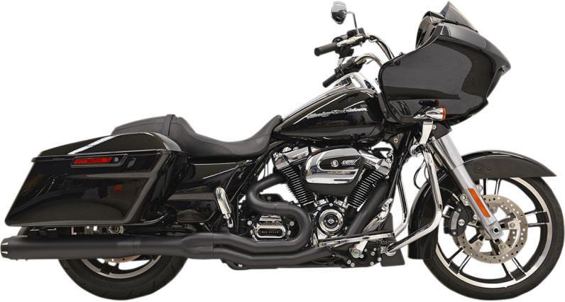 Bassani Road Rage B4 2:1 Exhaust System with 4 inch Straight Muffler for Harley Davidson Touring Models '17-Up (Select Finish)