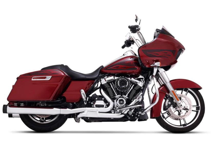 Rinehart Racing Slimline Duals Header Kit for Harley Davidson Touring Models '17-Later Chrome [100-1400]