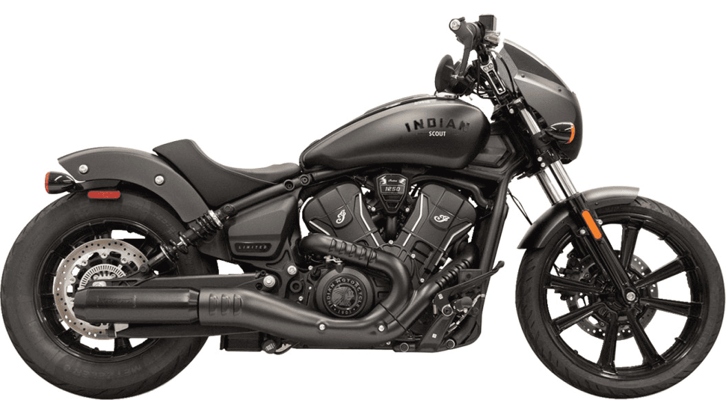 Bassani 4 inch Slip On Muffler with Billet End Cap for '25-Up Indian Scout (Select Finish)
