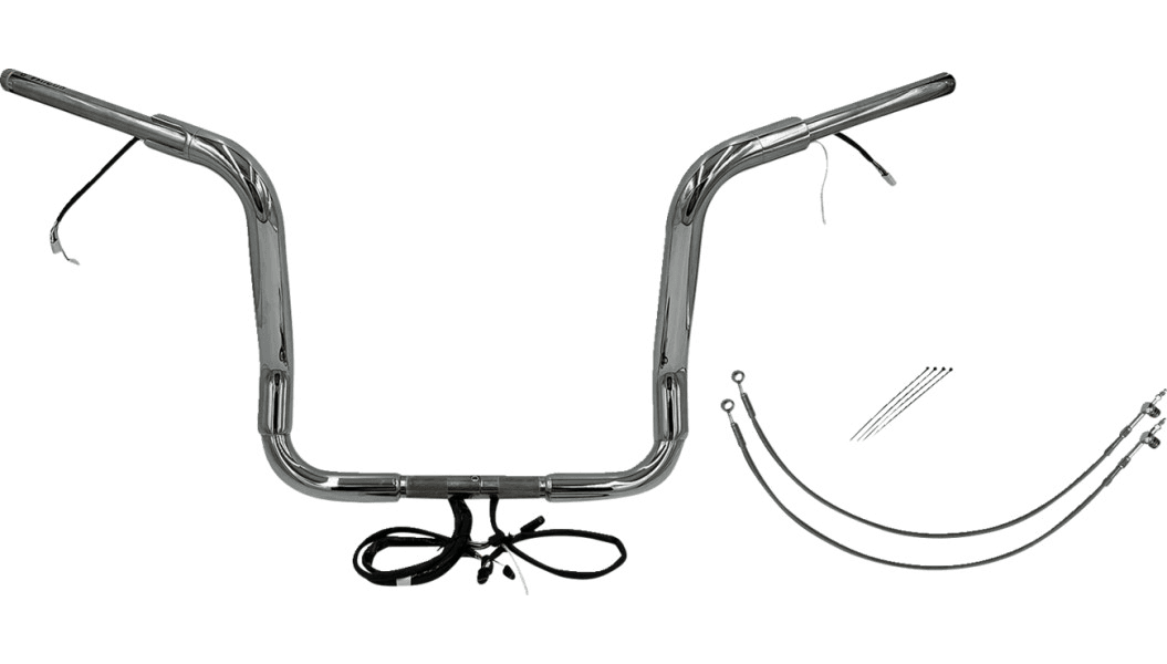 Fat Baggers EZ Install Wired 1-1/2" Round Top Handlebar Kit for '16-20 Harley Davidson FLH Models (Select Size & Finish)