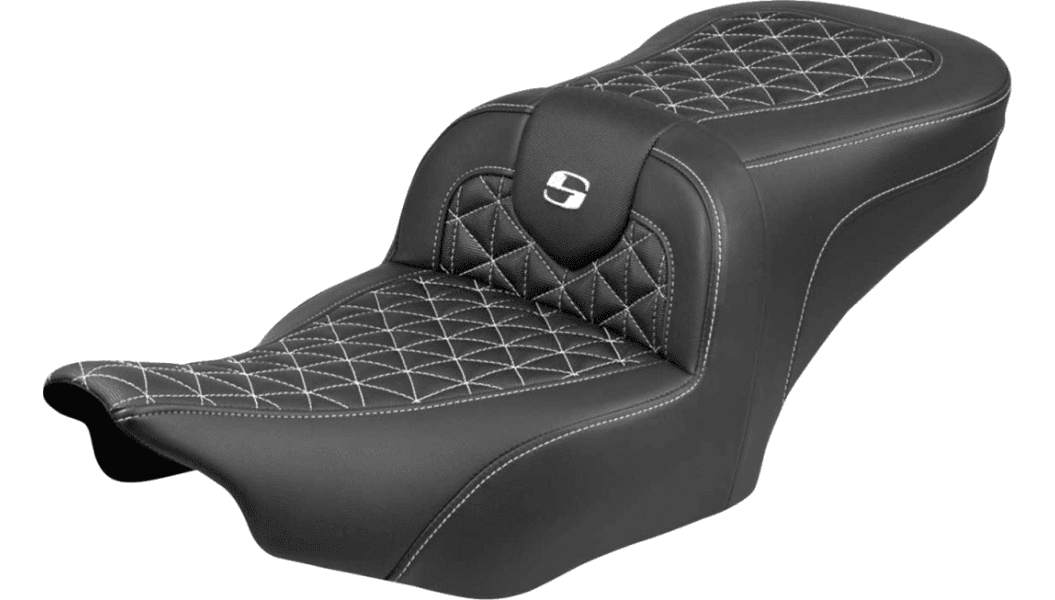 Saddlemen Standard Reach Tri Gripper Roadsofa Seat without Backrest for '24-Up Harley Davidson Street Glide and Road Glide & '23-24 CVO Street Glide, CVO Road Glide (Select Stitching Color)