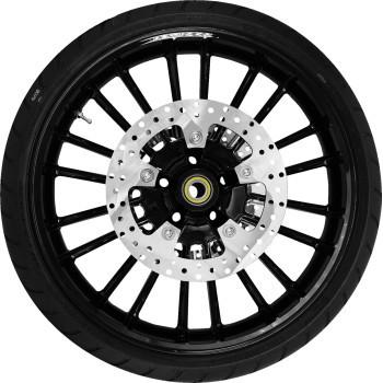 Coastal Moto 21" Atlantic Front Wheel/Tire Combination with TPMS Pre-Installed for '24-25 Harley Davidson Road Glide and Street Glide and '23-25 FLHXSE/​FLTRXSE w/ ABS - Solid Black