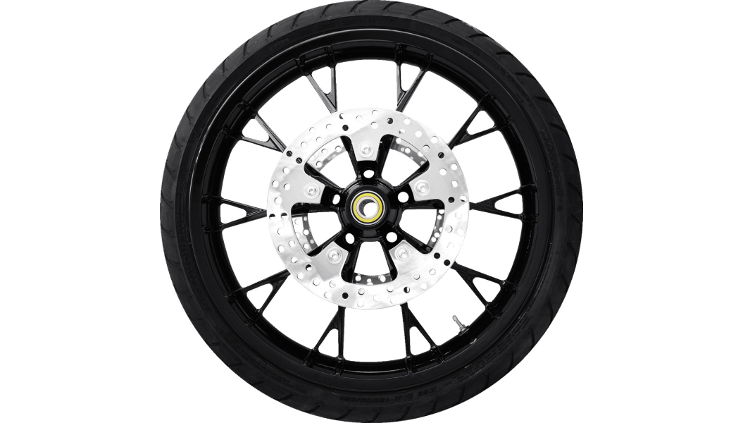 Coastal Moto 21" Marlin Front Wheel/Tire Combination with TPMS Pre-Installed for '24-25 Harley Davidson Road Glide and Street Glide and '23-25 FLHXSE/​FLTRXSE w/ ABS - Black
