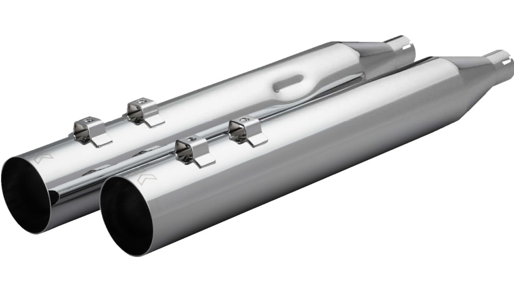 Khrome Werks 4.0 HP-Plus Slip On Mufflers for '96-16 Harley Davidson Touring and '09-25 Trike (Select Finish) Straight Cut
