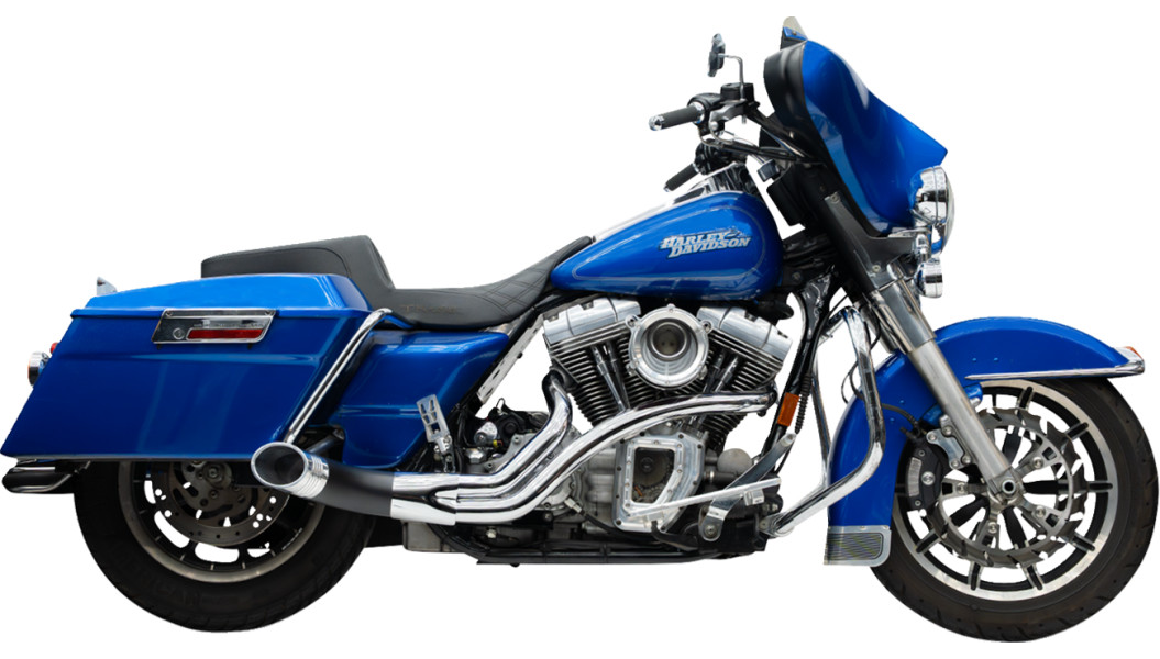 Trask 2-into-1 Up Yours Exhaust System for '00-16 Harley Davidson Touring Models (Select Finish)