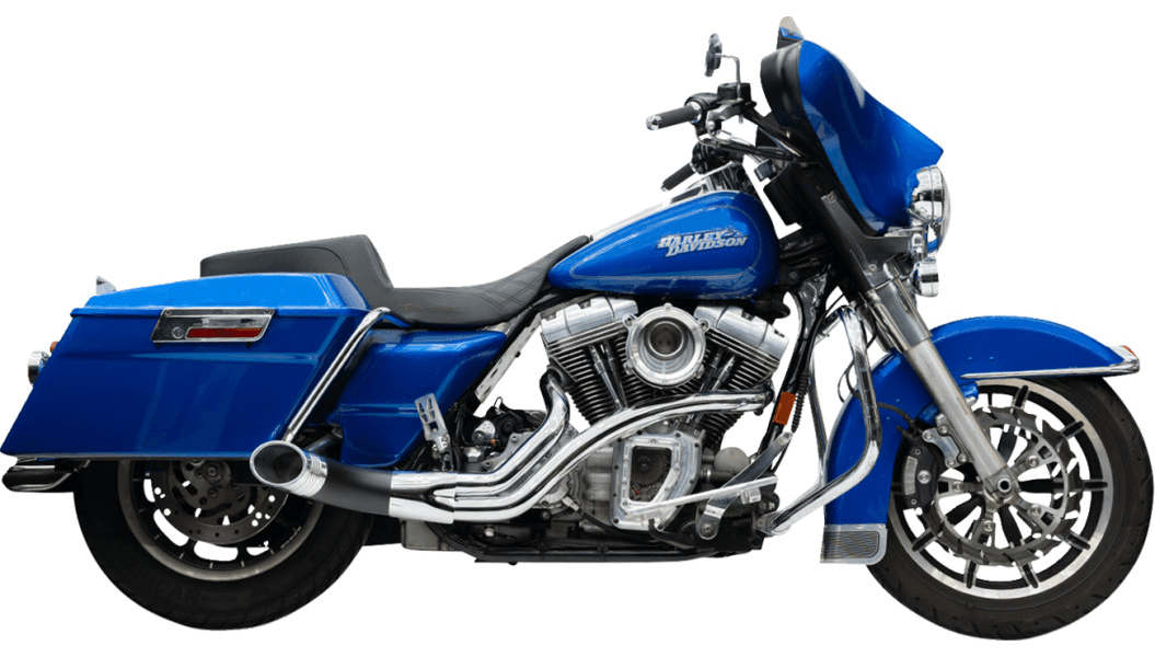 Trask 2-into-1 Up Yours Exhaust System for '00-16 Harley Davidson Touring Models (Select Finish)