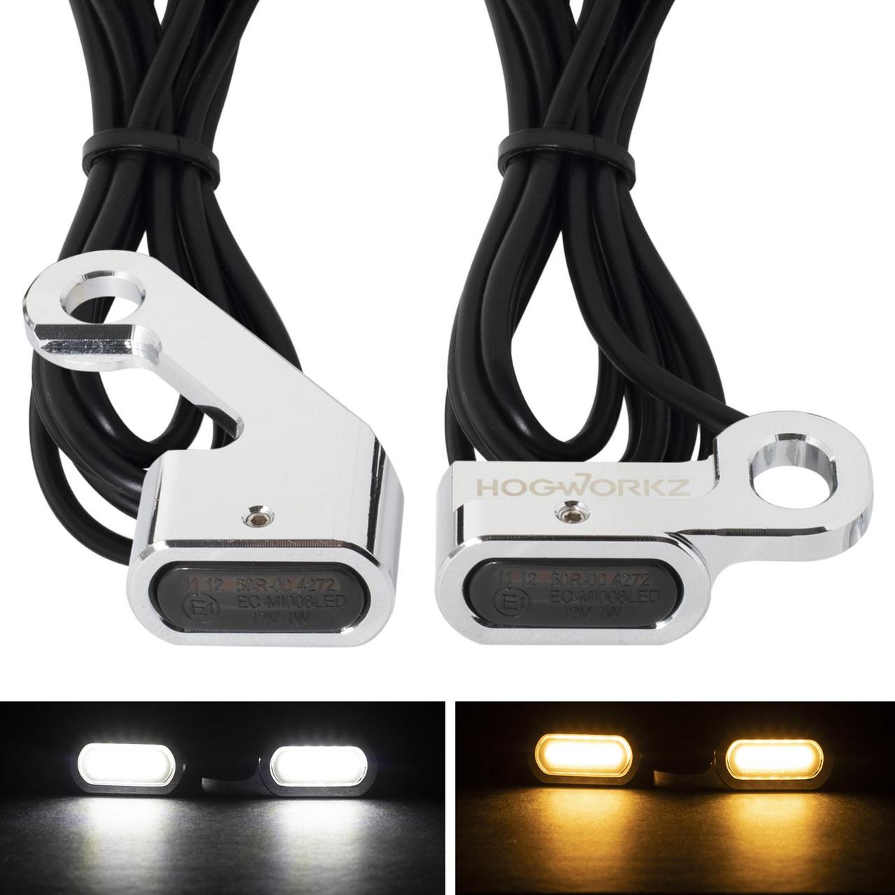 Hogworkz Handlebar DRL/Turn Signals for Harley Davidson Dyna/Softail/Sportster Models (Select Finish)