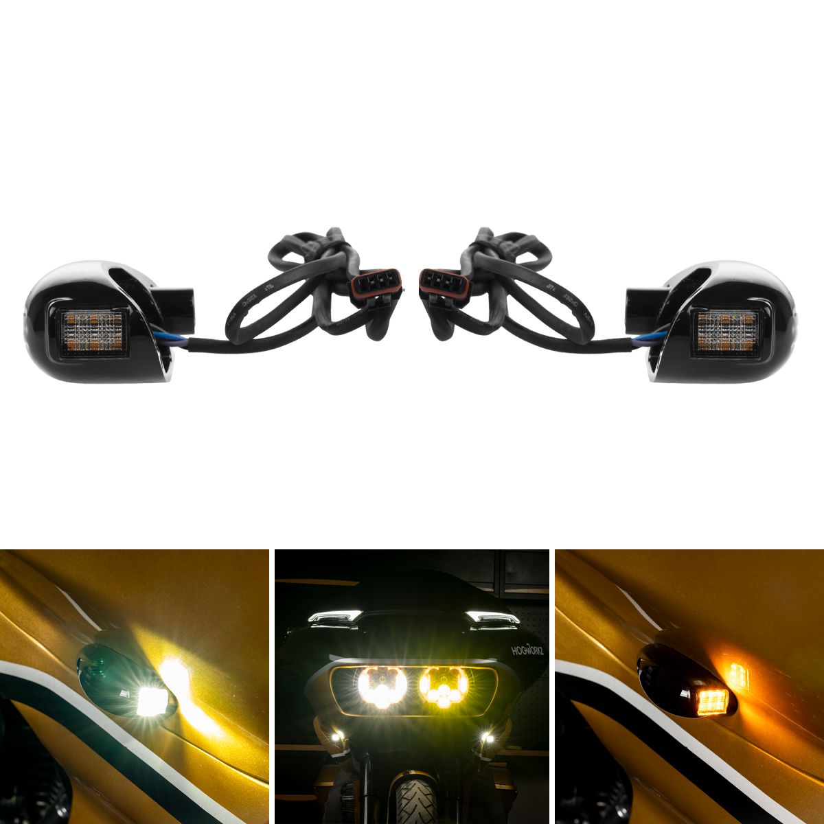 Hogworkz LED Podz Turn Signals for '15-25 Harley Davidson Road Glide Models (Select Finish)