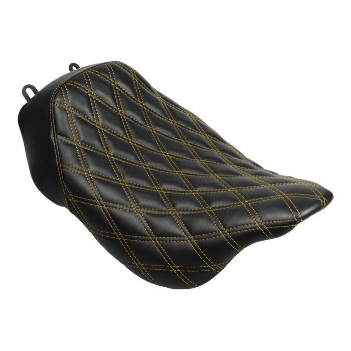Hogworkz Alpha Diamond Stitched Solo Seat for '08-25 Harley Davidson Touring (Select Stitching Color) (Not for '24-Up FLHX/FLTR Models)