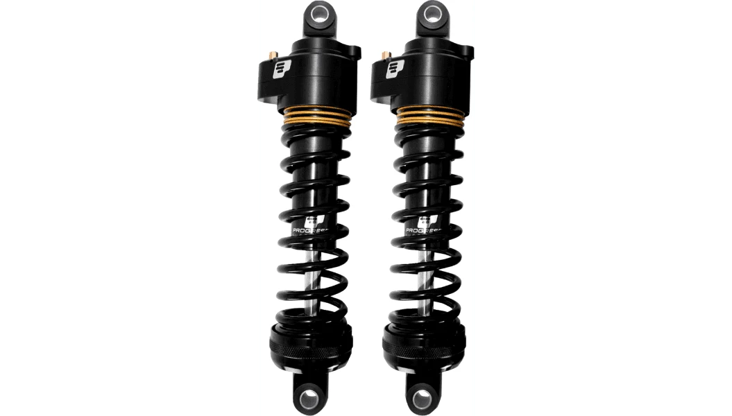 Progressive Suspension 944 Series Ultra Touring QPS Shocks for '80-25 Harley Davidson Touring - Heavy Duty - Black/Gold