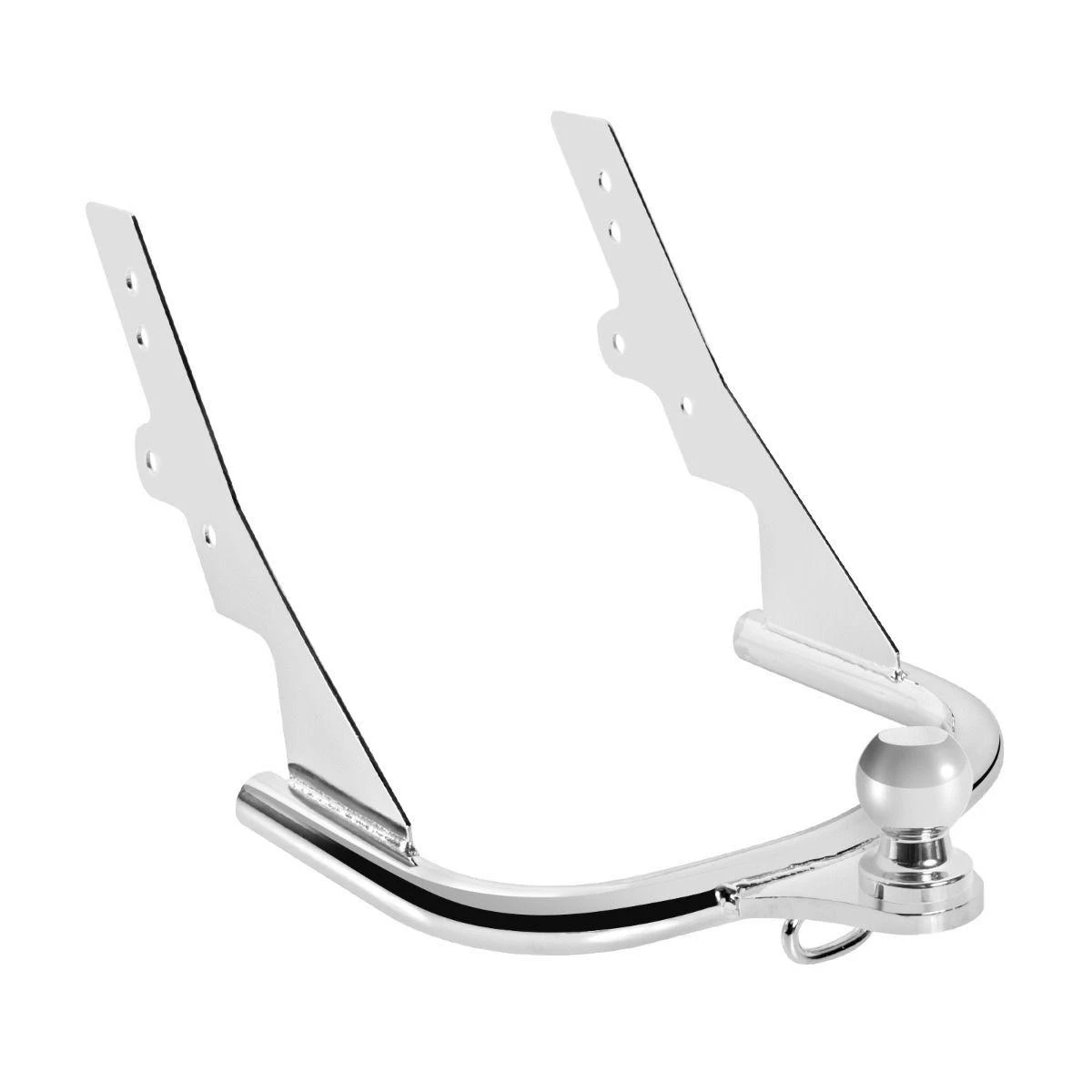 Hogworkz Motorcycle Trailer Hitch & Receiver for '80-08 Harley Davidson Touring Models - Chrome